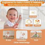 160" Retractable Baby Gates, Prevent from Crawling Underneath, Extra Wide Dog - Image 4