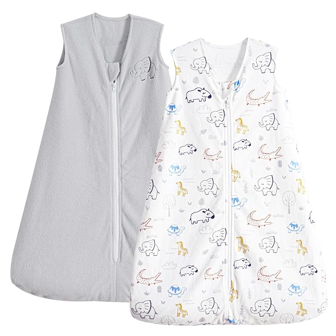 PHF Warm Micro-Fleece Baby Sleep Sack 6-12 Months, Soft Baby Wearable Blanket by PHF