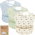 3-Pack Waterproof Baby Bibs for Eating by KeaBabies