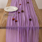 6pcs Lilac Gauze Rustic Cheesecloth Table Runner 120 Inch 10 FT - Image 4