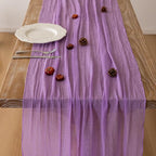 Table Runner Lavender Gauze Rustic Boho Lilac Cheesecloth Grape Table Runner - Image 4