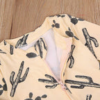 CIYCUIT Baby Girls Cactus Footies Newborn Zip Up Onesie Romper - Image 4