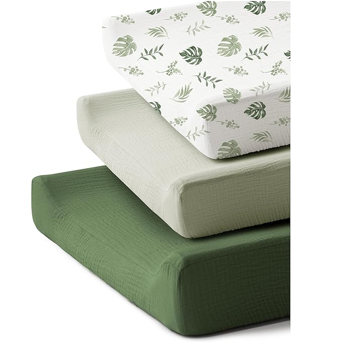 3 Pack Muslin Changing Pad Covers by Coreeky