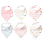 Copper Pearl 6 Pack Soft Cotton Baby Bibs by CopperPearl