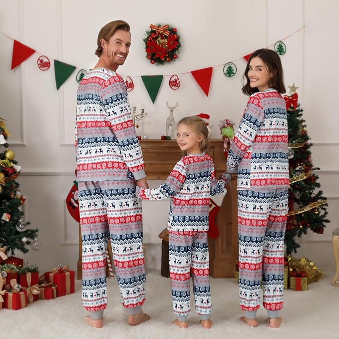 Weixinbuy Family Pajamas Set Christmas Pjs Matching Clothes Pajamas - Image 4