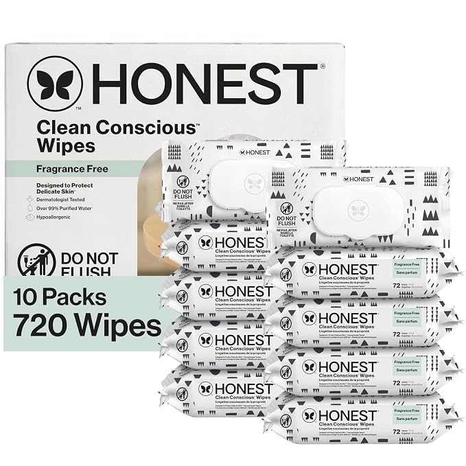 The Honest Company Clean Conscious Multi-Use Wipes, Unscented Hypoallergenic by TheHonestCompany