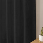 Tollpiz Linen Curtains Living Room Rod Pocket Semi Sheer Curtain Burlap Light - Image 8