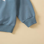 Toddler Baby Boy Clothes Solid Color Long Sleeve Crewneck Sweatshirt Top Casual - Image 4