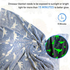 TEHALK Dinosaur Glow in Dark Blanket - Image 3