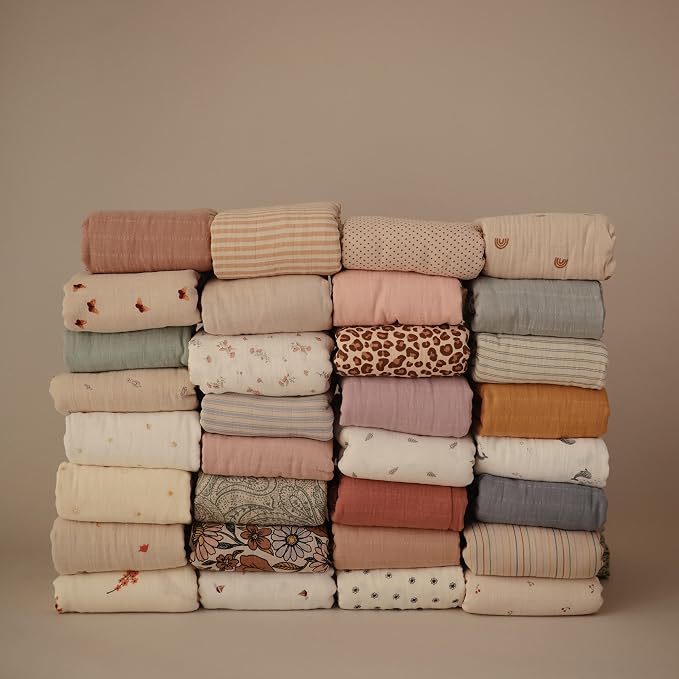 mushie Muslin Baby Swaddle Blanket | 100% Organic Cotton - Image 8