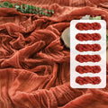 FEXIA 6 Pack Terracotta Table Runner 35x120 Inches Rust Cheesecloth Table by FEXIA