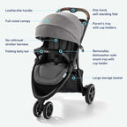 Graco Outpace LX All-Terrain 3-Wheel Baby Stroller, Cohen €” Compatible - Image 6