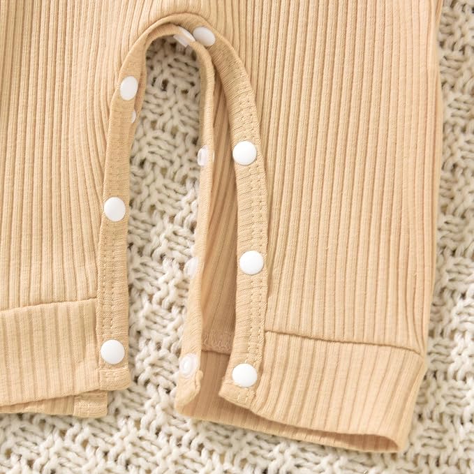 Aalizzwell Newborn Baby Ribbed Romper - Image 4