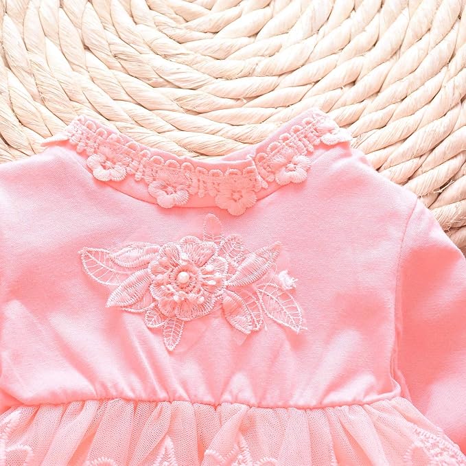 Peacolate 6M-4Years Spring Fall Baby Girls Clothing Set 3pcs Long Sleeve Dress - Image 9