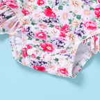 Infant Baby Girl Swimsuit One-Piece Long Sleeve Rash Guard - Image 6