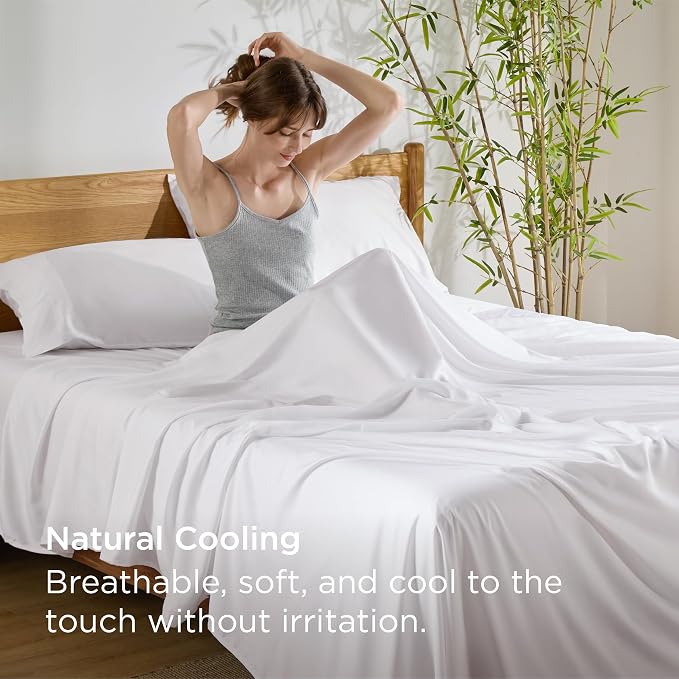Bedsure Full Size Sheets, Cooling Sheets Full, Rayon Derived from Bamboo - Image 3