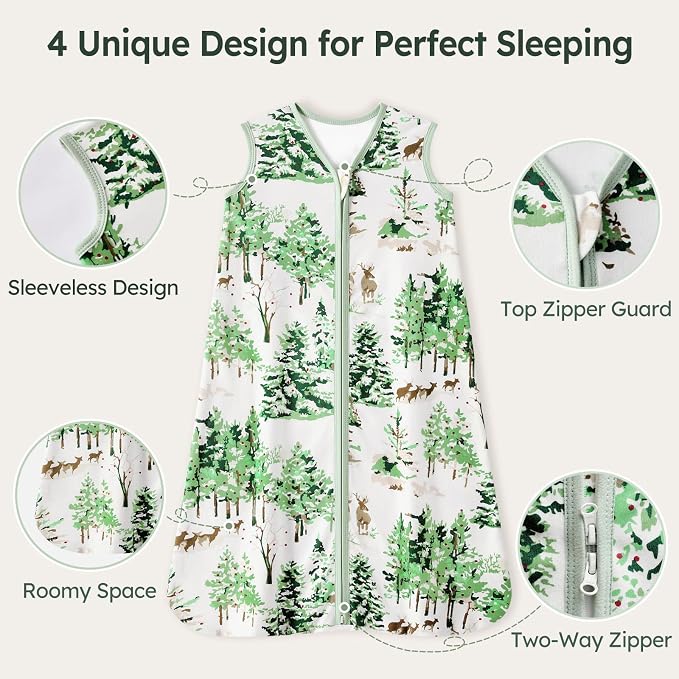Baby Sleep Sack 0-6 Months 100% Cotton Lightweight 0.5 TOG Wearable Blanket - Image 3