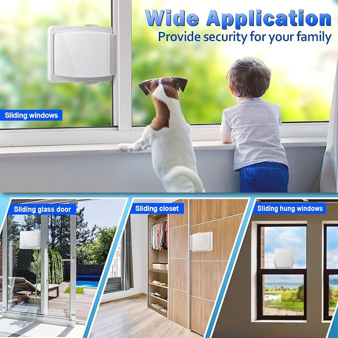 Sliding Door Lock, 2 Pack Child Safety Sliding Glass Door Lock - Image 3