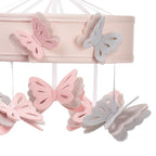 Lambs & Ivy Baby Blooms Pink Butterfly Musical Baby Crib Mobile Soother Toy - Image 3