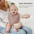 8-Pack Baby Muslin Bibs, Soft Cotton Drool Bibs - Image 3
