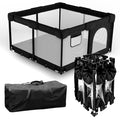 Foldable Baby Playpen with Gate, Extra Large Collapsible Play Yard by patywaga