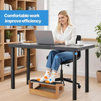 Ergonomic Foot Rest, 4 Adjustable Height Foot Stool, Footrest Under Desk， Soft - Image 3