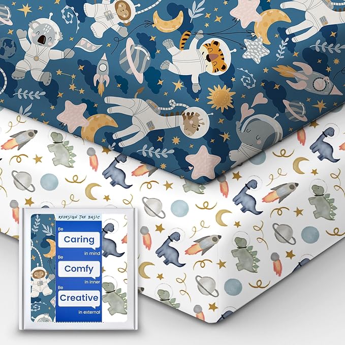 Premium Fitted Baby Boy Crib Sheets by TotBasic%7CRedesigntheBasic