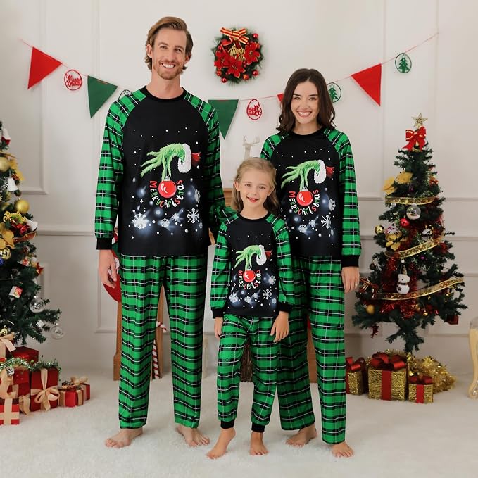 Weixinbuy Family Pajamas Set Christmas Pjs Matching Clothes Pajamas - Image 3