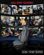 FREESOO Black Gray Front Car Seat Covers - Image 4