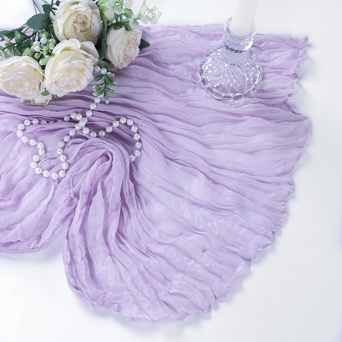 12 Pack Lilac Purple Cheesecloth Table Runner 10Ft Gauze Cheese Cloth Table - Image 7