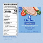 Gerber Teethers, Strawberry Apple Spinach Gentle Teething Wafers, Baby Teething - Image 2