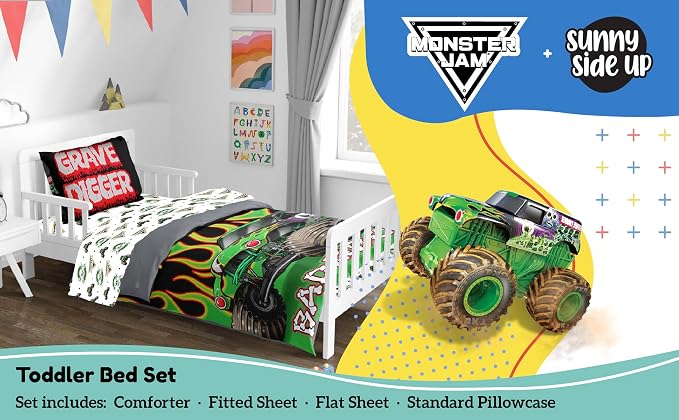 Sunny Side Up Monster Jam Toddler Comforter Set - Image 2