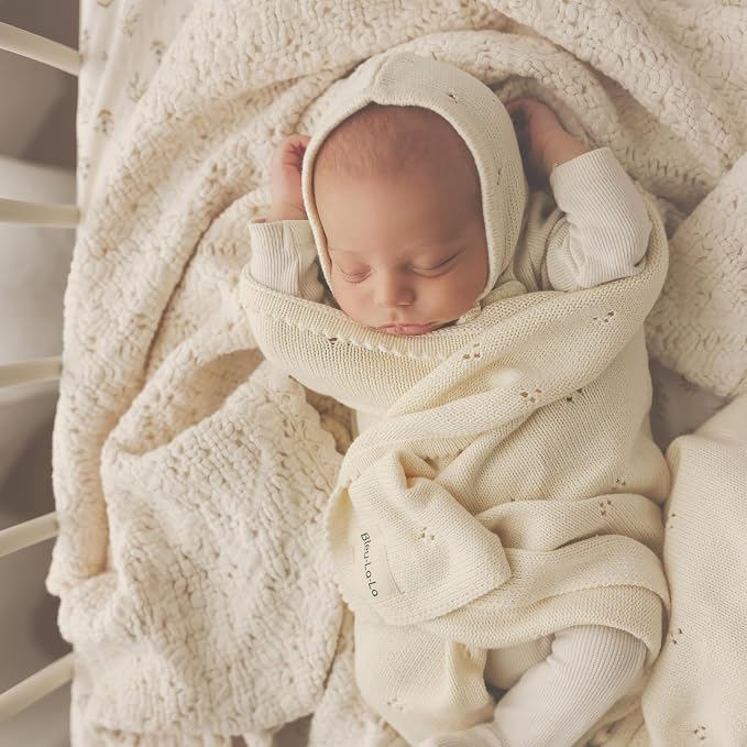 Luxury Organic Cotton Pointelle Baby Blanket - Image 7