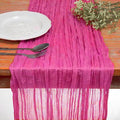 DOLOPL Hot Pink Table Runner 13.3FT Cheesecloth Table Runners by DOLOPLOfficial