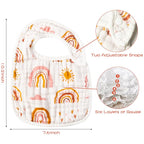 Zainpe 6Pcs Snap Muslin Cotton Bibs - Image 2