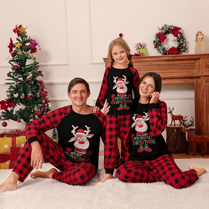 Weixinbuy Family Pajamas Set Christmas Pjs Matching Clothes Pajamas - Image 6