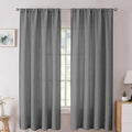 Tollpiz Linen Curtain Bedroom Rod Pocket Semi Sheer Curtains Burlap Light by Tollpiz