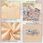 HINTINA Infant Baby Girl Knit Pullover Long Sleeve Sweater Outfits Fall Winter - Image 4