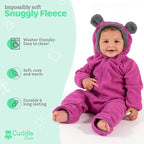 Cuddle Club Fleece Baby Bunting Bodysuit - Image 2