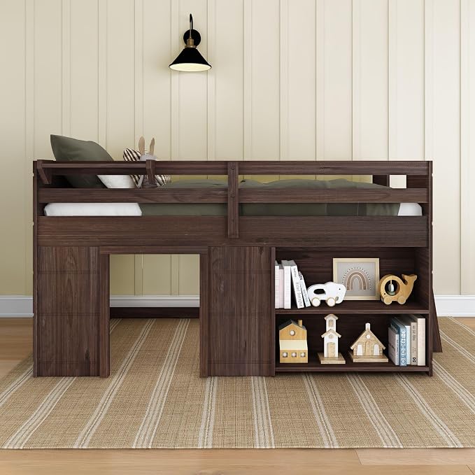 Max & Lily Modern Farmhouse Twin Low Loft Bed - Image 2