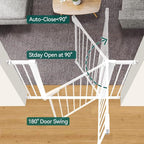 BABELIO 36" Tall Dog Gate PressGuard C5, 26-40" Wide Auto Close Baby Gate - Image 5