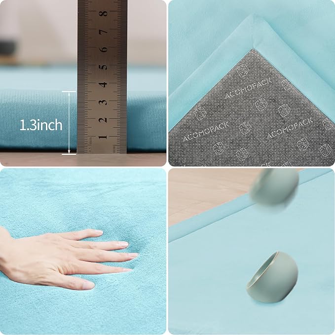 ACOMOPACK Baby Play Mat for Floor 1.3" Thick Memory Foam Play Mats 71"×79" - Image 2
