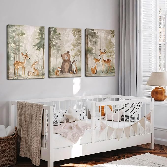 Nursery Canvas Wall Art Set of 3 - Image 9