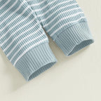 Newborn Baby Boy Girl Clothes Ribbed Knitted Long Sleeve Romper Pants Solid - Image 7