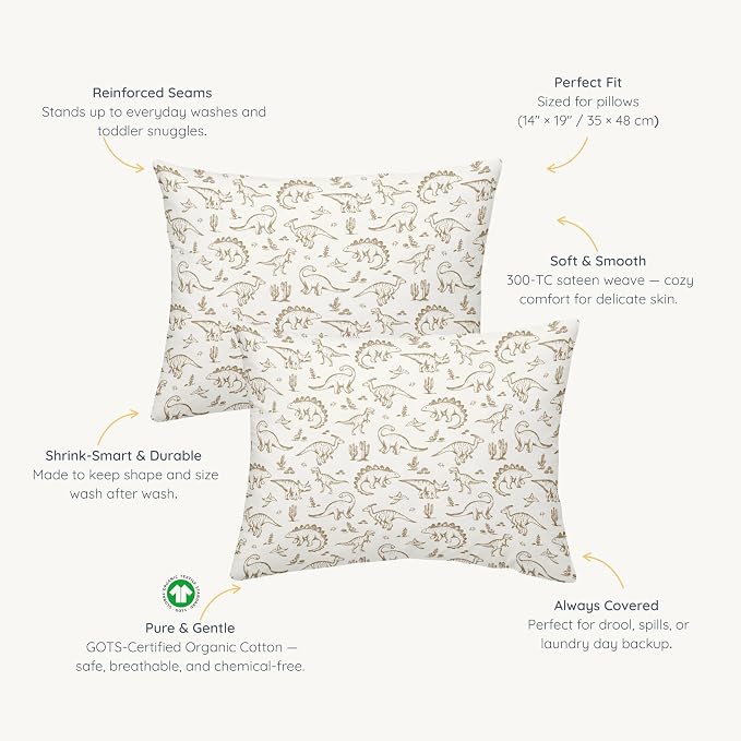 Makemake Organics Organic Toddler Pillowcase GOTS Certified Organic Cotton - Image 5