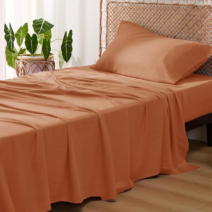Bedsure Cooling Sheets Twin XL, Rayon Derived from Bamboo, Breathable & Soft by BEDSURE
