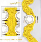 12 Pack Lemon Yellow Cheesecloth Table Runner 10Ft Gauze Cheese Cloth Table - Image 6