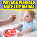 Vehicle Silicone Compartment Plates- 3 PK Car, Rocket- Large Divided Sections - Image 3