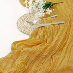 DOLOPL Mustard Yellow Cheesecloth Table Runner 13.3ft Boho Gauze Cheese Cloth - Image 2