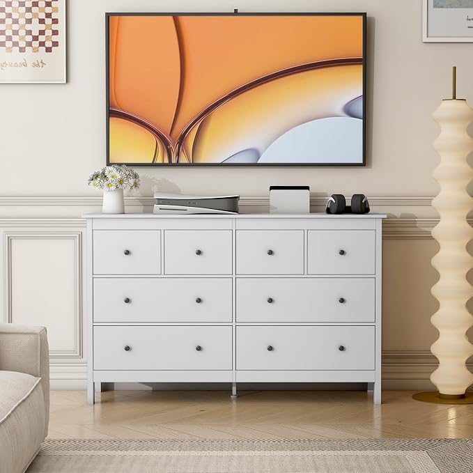 wanan 8 Drawer Dresser, 8 Drawer Wide Dressers - Image 3